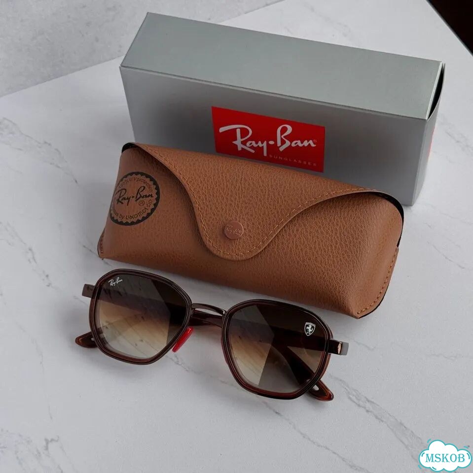 Очки Ray Ban RB 3674-M Ferrari коричневые фото 6