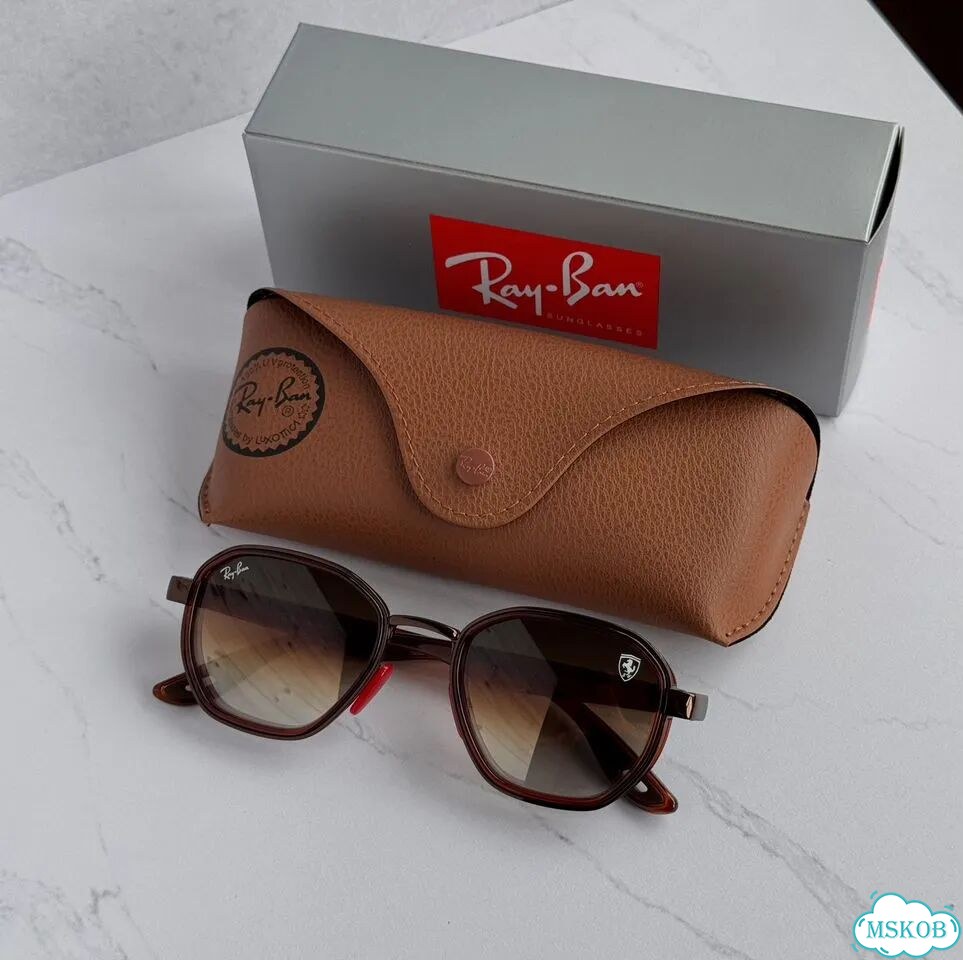 Очки Ray Ban RB 3674-M Ferrari коричневые фото 2