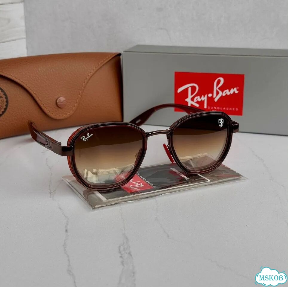 Очки Ray Ban RB 3674-M Ferrari коричневые фото 3