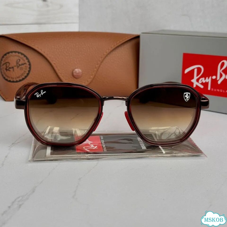Очки Ray Ban RB 3674-M Ferrari коричневые фото 4