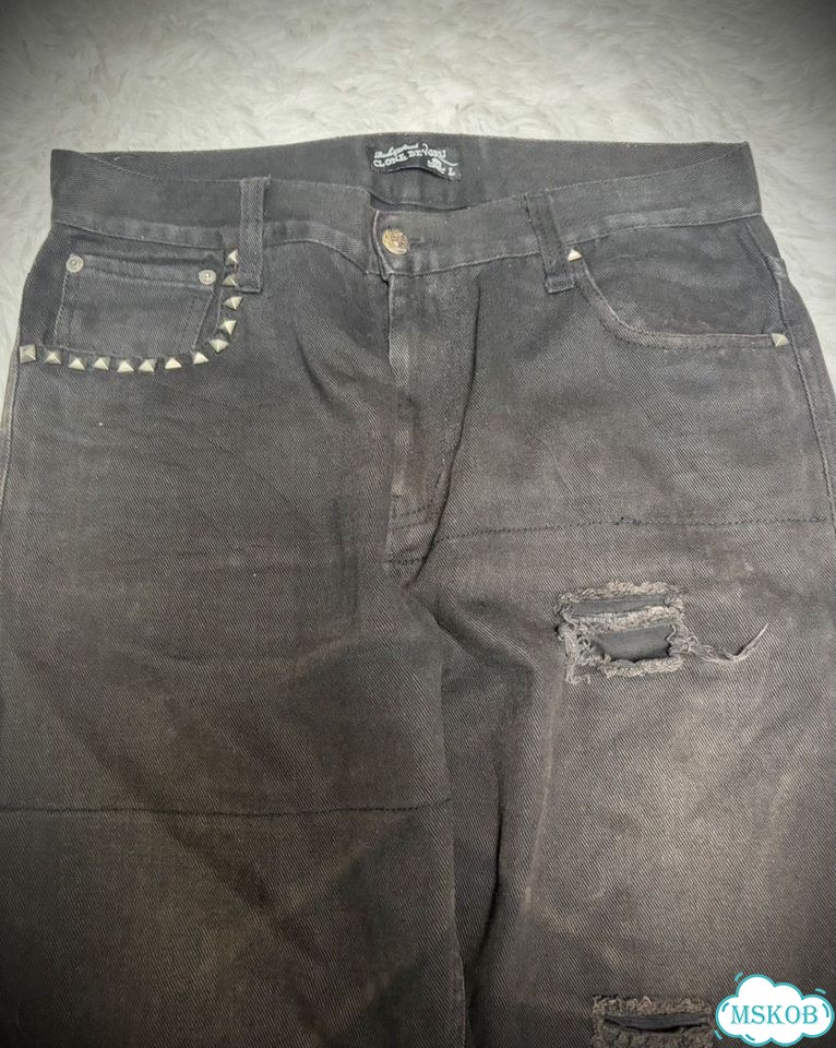 Джинсы Hysteric Glamour Distressed Studded фото 5