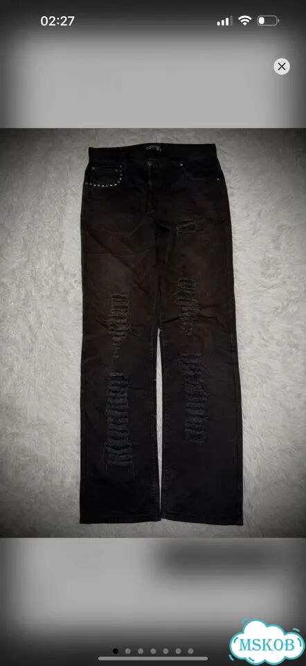 Джинсы Hysteric Glamour Distressed Studded фото 7