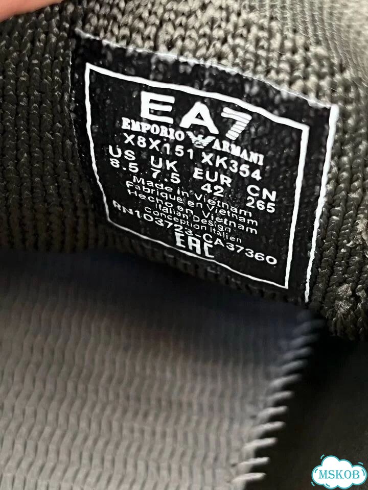 Кроссовки Emporio Armani черные фото 7