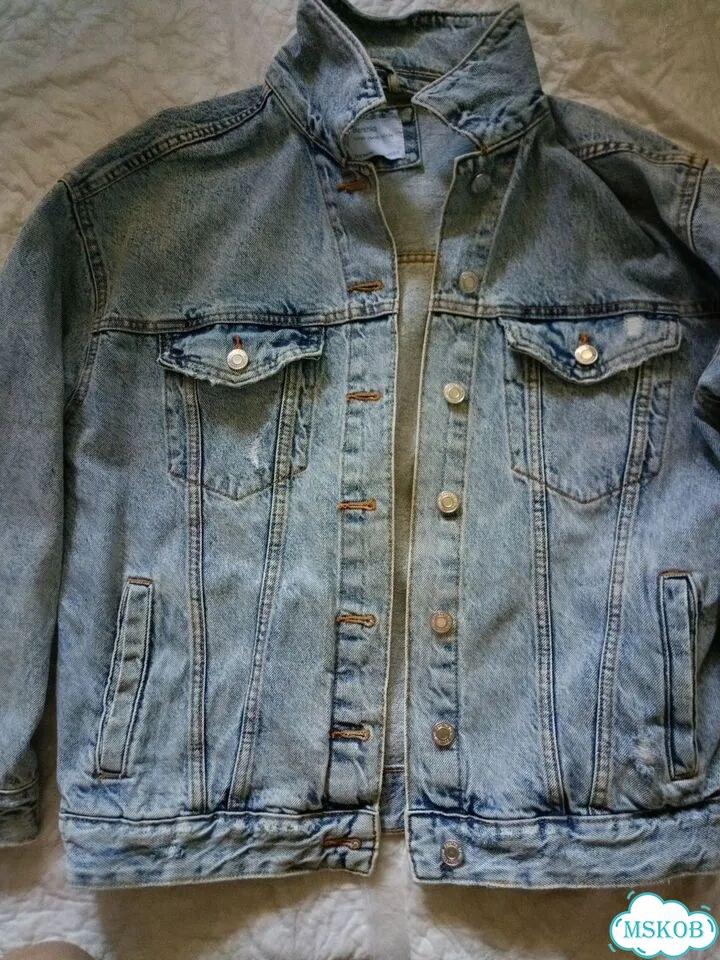 Джинсовая куртка Bershka p 48 фото 9