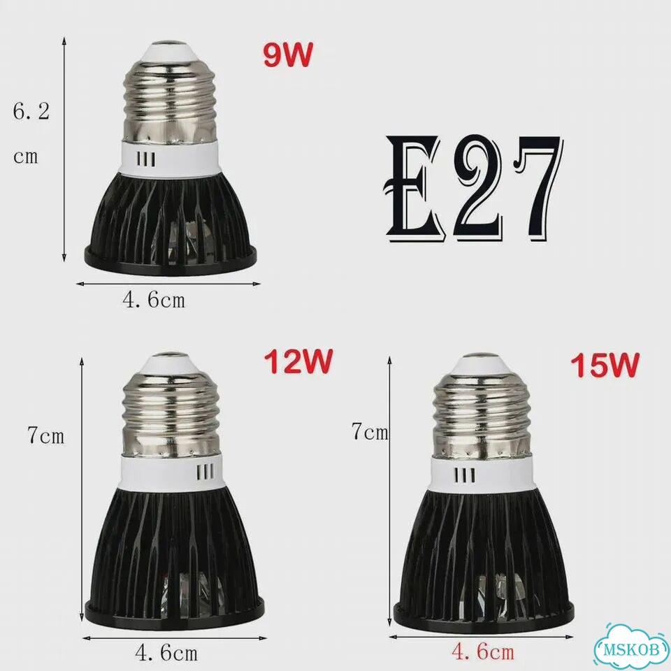 Светодиодная лампа Aoyuansea регулируемая яркость E26 E27 GU10 220V, Фиолетовый, фиолетовый, 9 Вт фото 2