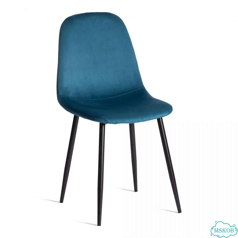 Стул Бриз-Breeze (мод.4724) -1 шт. в упаковке велюр-металл, 44х53х87см, темно-бирюзовый (HLR62) -чер фото 1