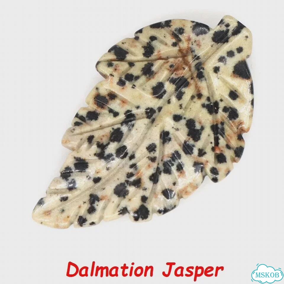 Кулон из кварца в форме листа 1PC, Dalmation Jasper фото 1