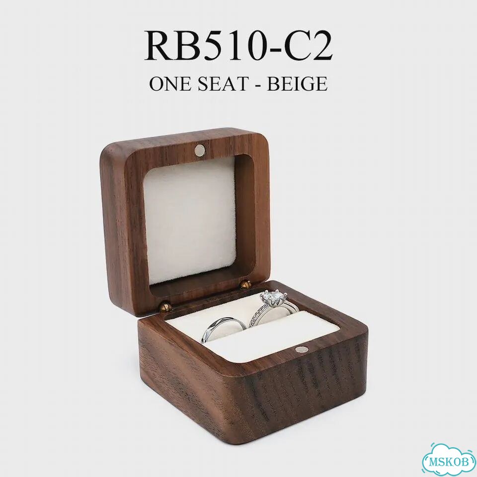Шкатулка для колец RB510-C2, бежевая фото 1