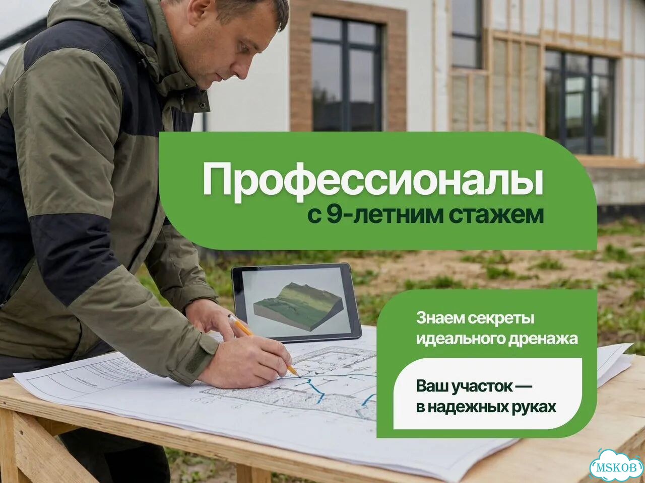 Дренаж участка под ключ / ливневка / водоотведение фото 2
