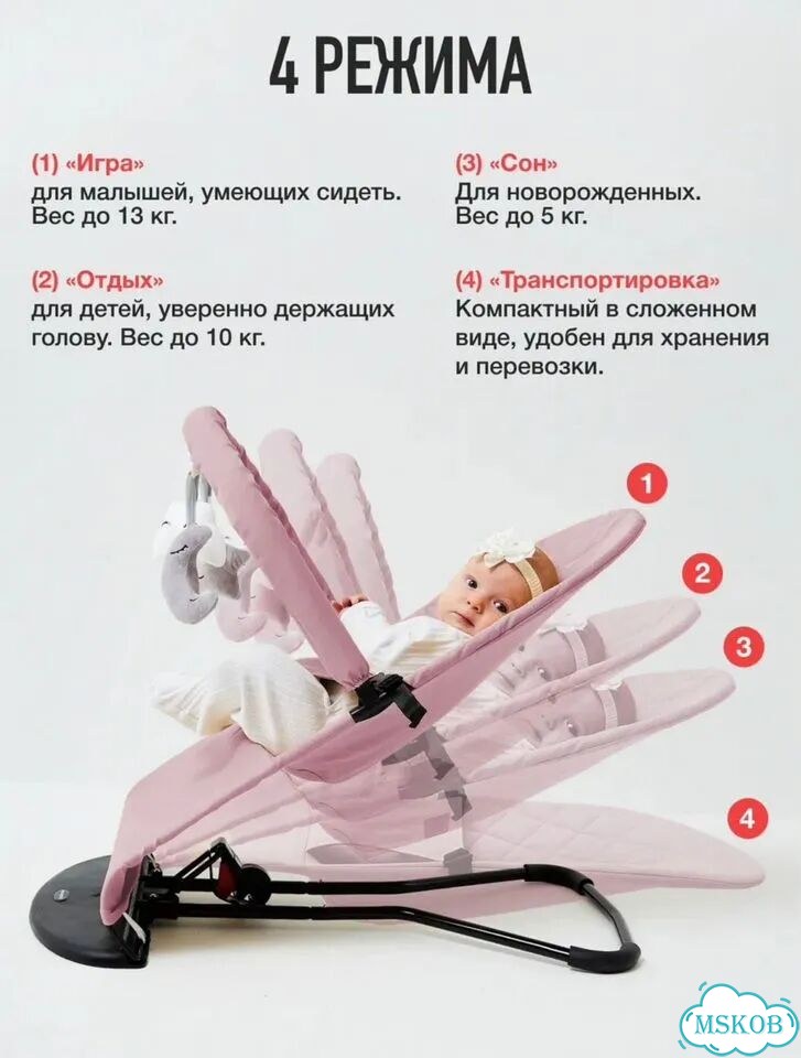 Шезлонг для новорожденных фото 4