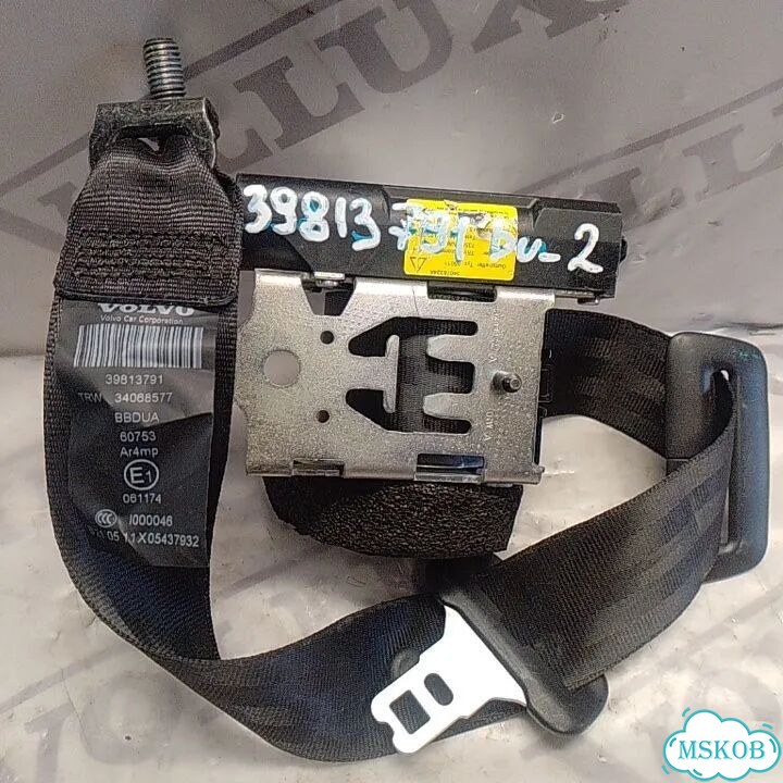 Ремень безопасности задний центральный Volvo S60 2011-2018 Charcoal bu 2 фото 2