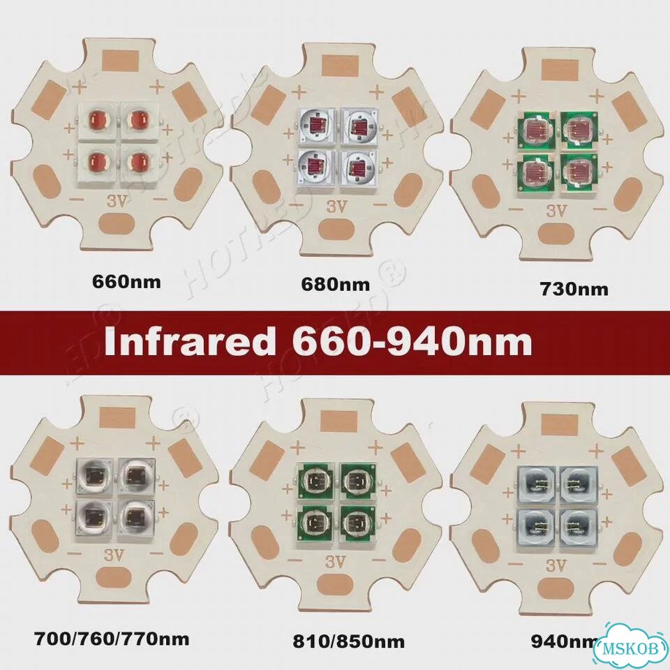Ик светодиодный чип HotRed 10Вт 940nm 120 фото 6