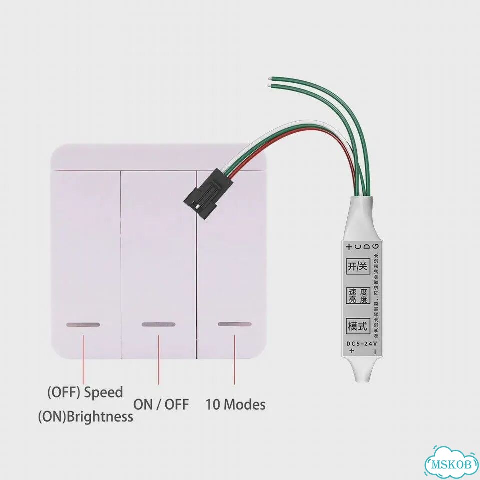 Loamlin RGB контроллер WS2811, Mini 3key Remote set фото 1
