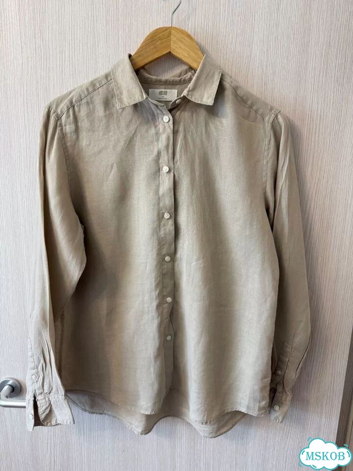 Рубашка женская uniqlo 100% лен, размер М фото 1