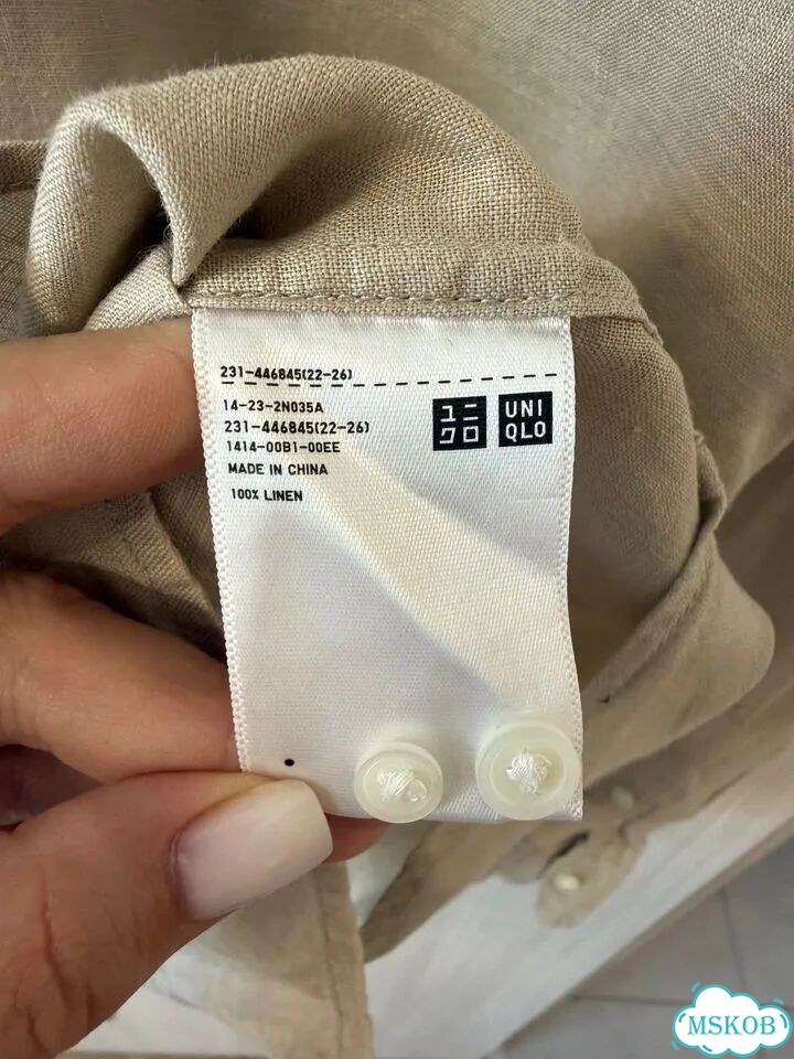 Рубашка женская uniqlo 100% лен, размер М фото 3