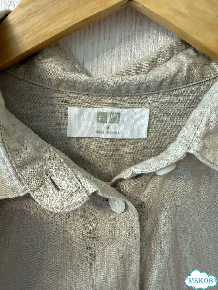 Рубашка женская uniqlo 100% лен, размер М фото 4
