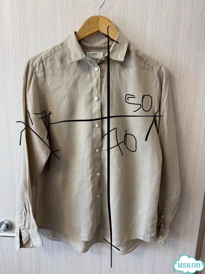 Рубашка женская uniqlo 100% лен, размер М фото 7