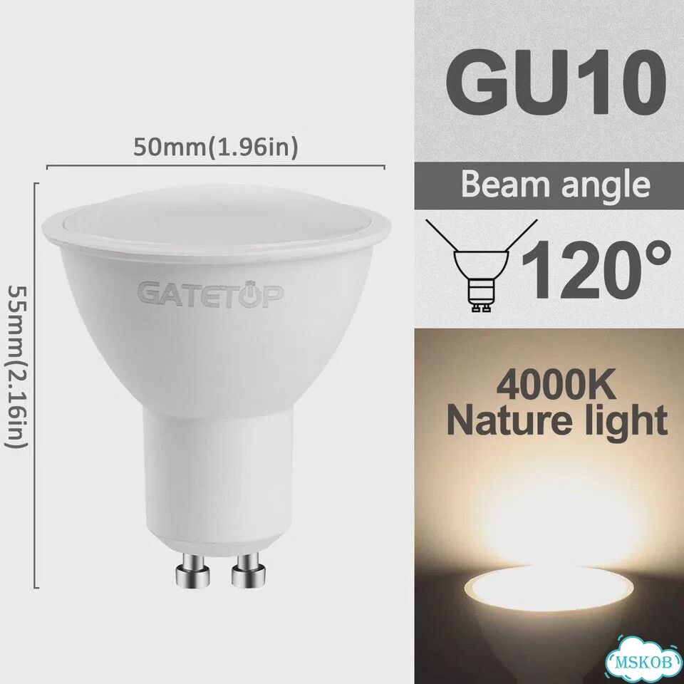 Светодиодная лампа GU10 5Вт 4000K, 120, диммируемая фото 1