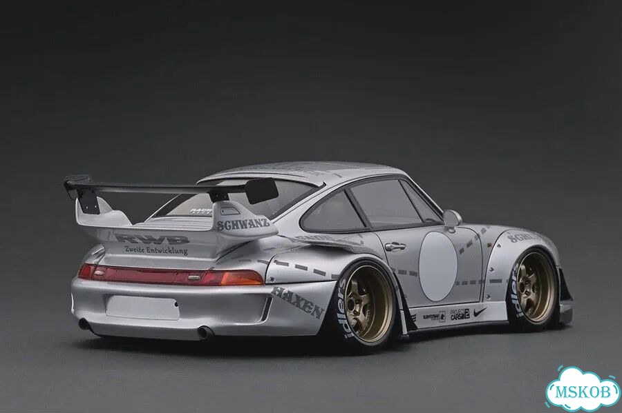 IG Porsche rwb Silver Pig 1/18 фото 2