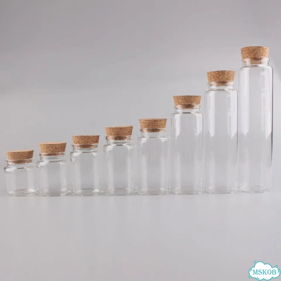 Стеклянные бутылки с пробкой xmyttu 6 шт., 50-240 мл 150ml фото 6
