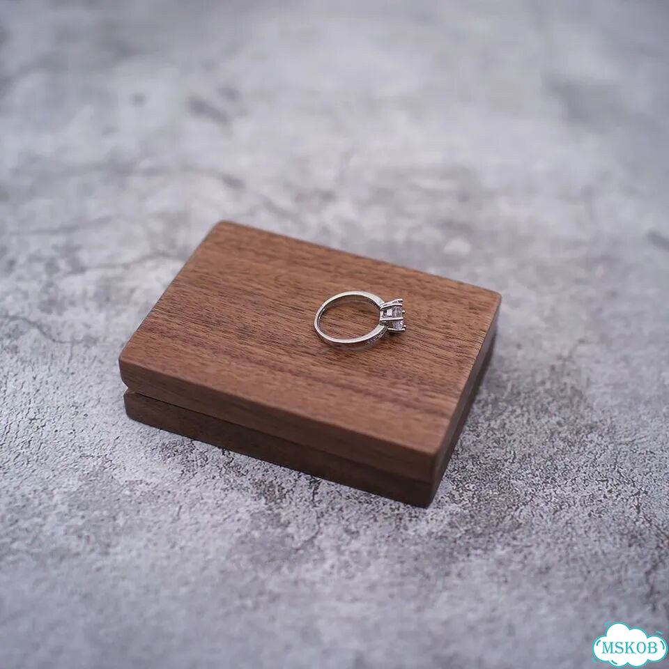 Деревянная шкатулка для колец RB-113 blank фото 3