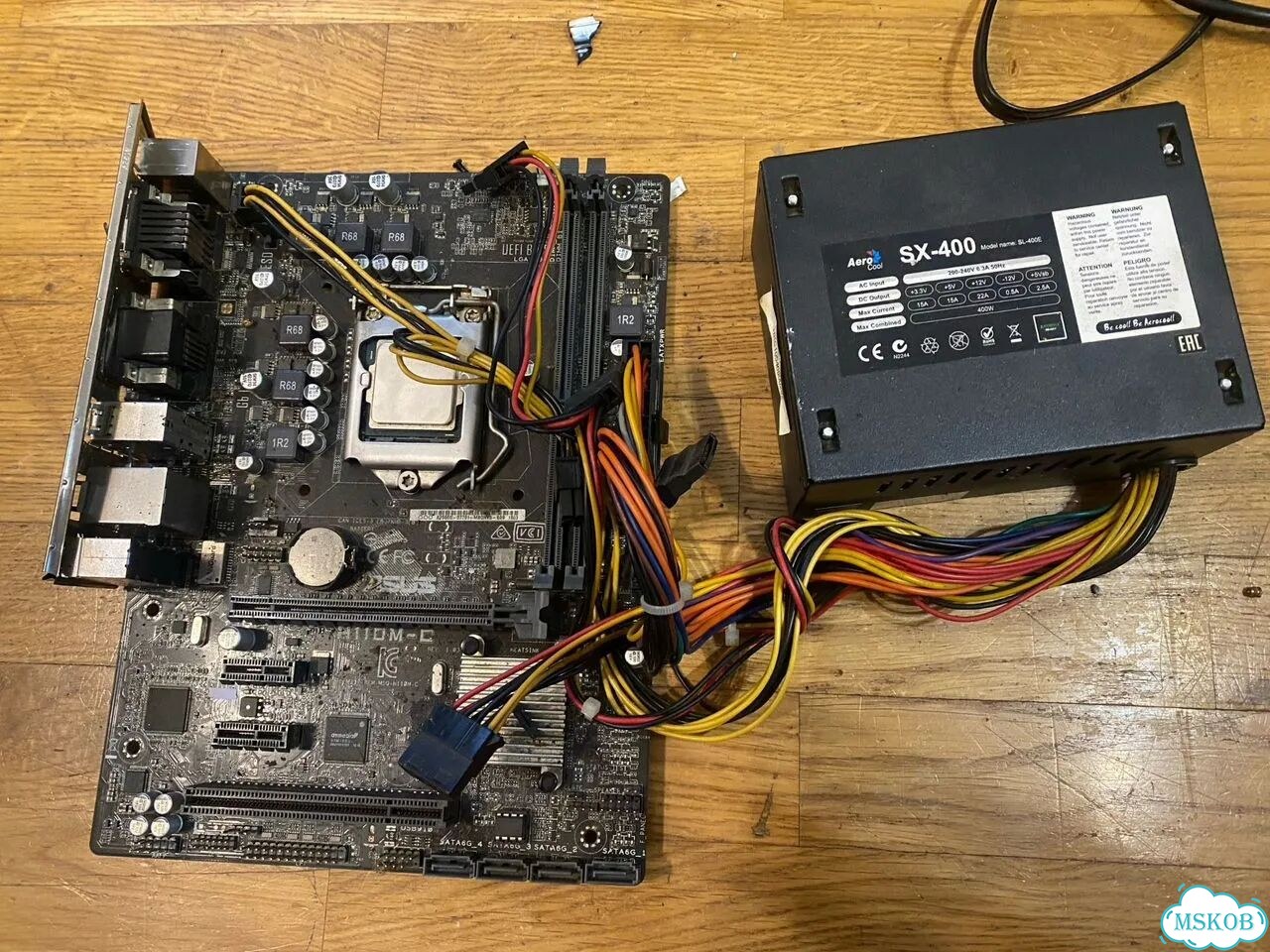 Материнская плата asus h110m-c/i3-6100 фото 1