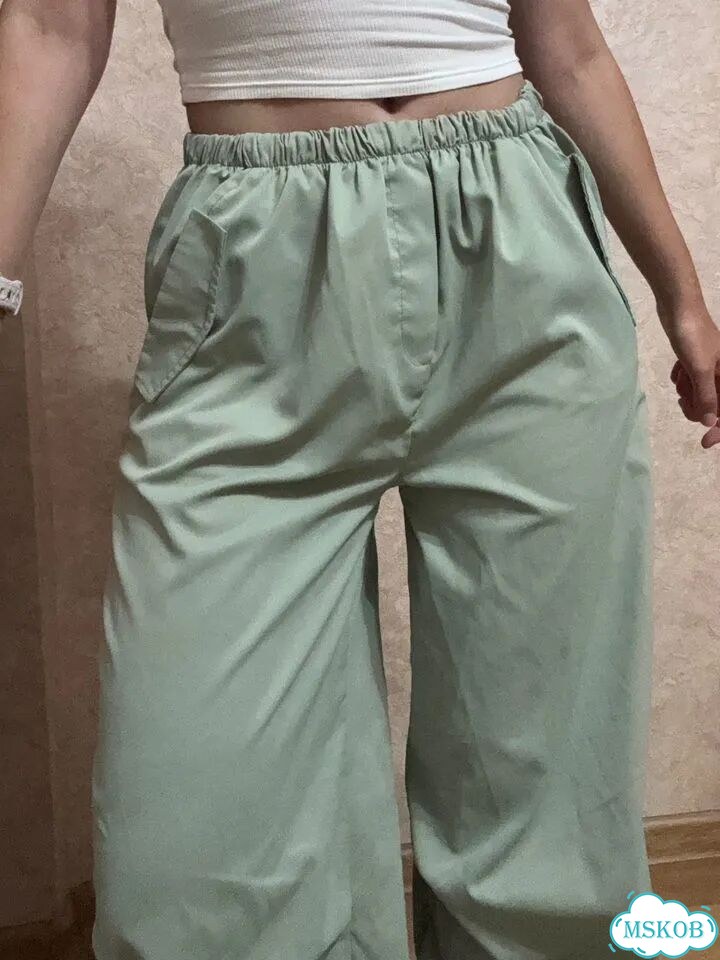 Look online Штаны карго женские S/M бледно-зеленые фото 1