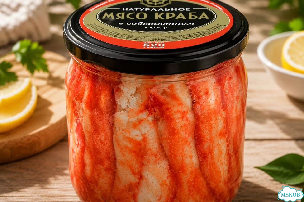 Краб Камчатский натуральный 520 г фото 2