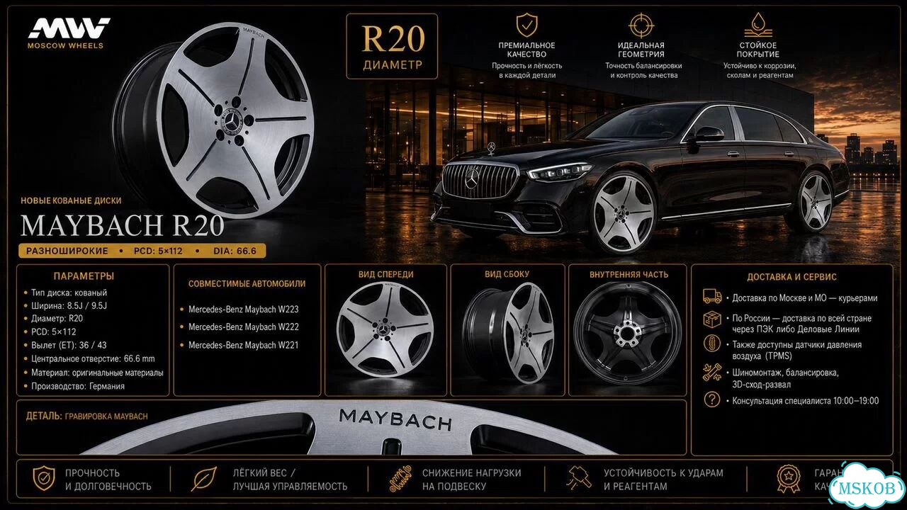 Кованые диски Mercedes-Benz 9.5×R20 5×112 фото 1