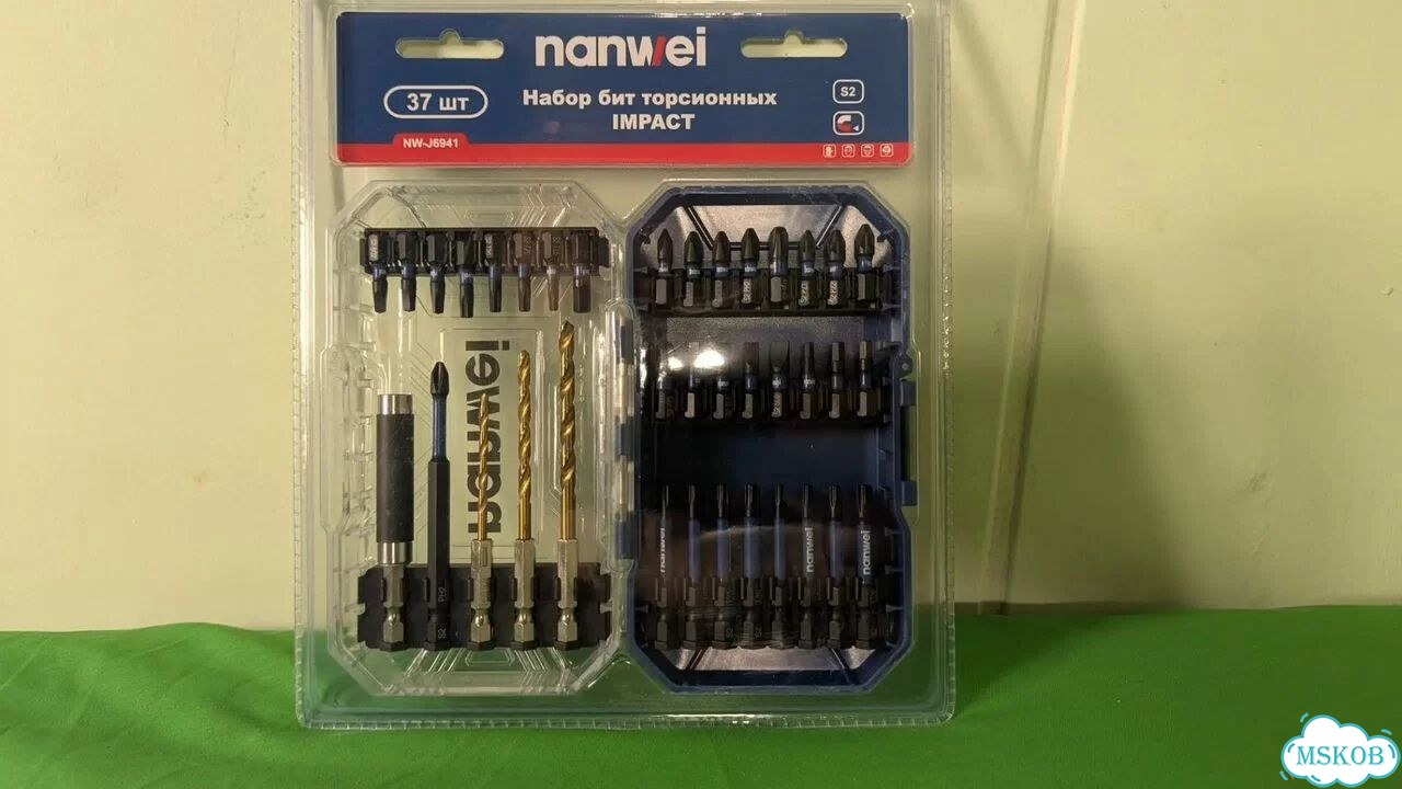 Набор бит и сверел для шуруповерта Nanwei 37шт фото 1
