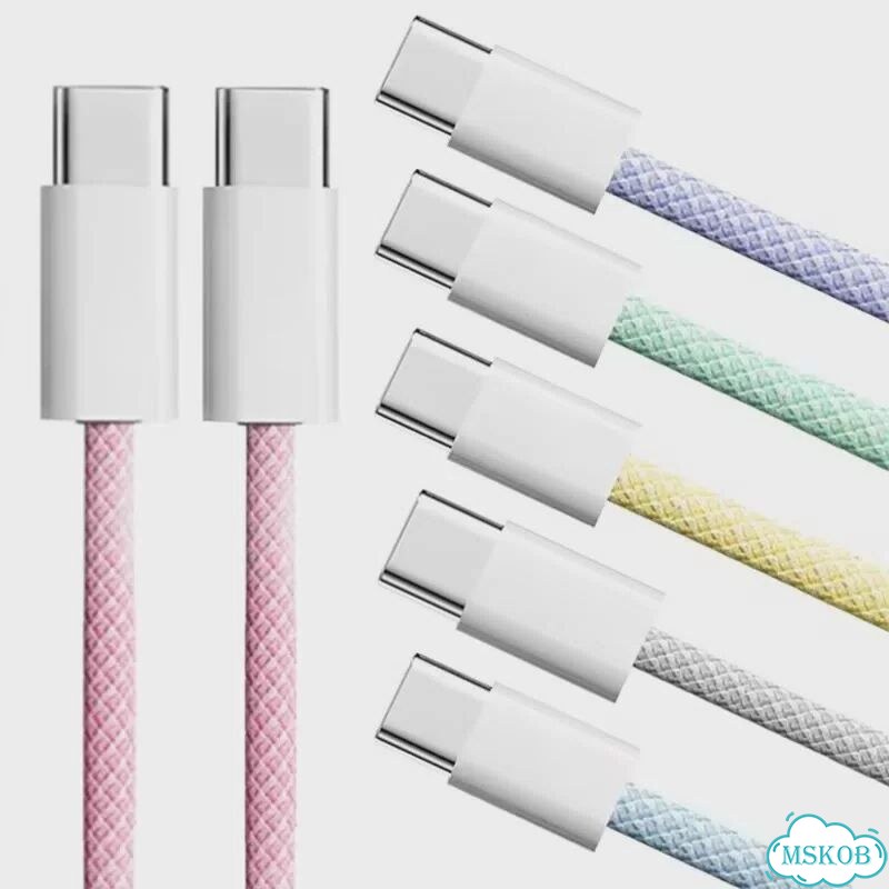 USB-C кабель 1 м, Yellow, 60W PD, Type-C фото 2