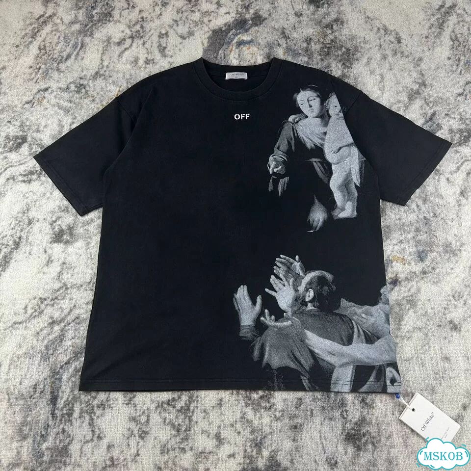 Футболка off white черная фото 1