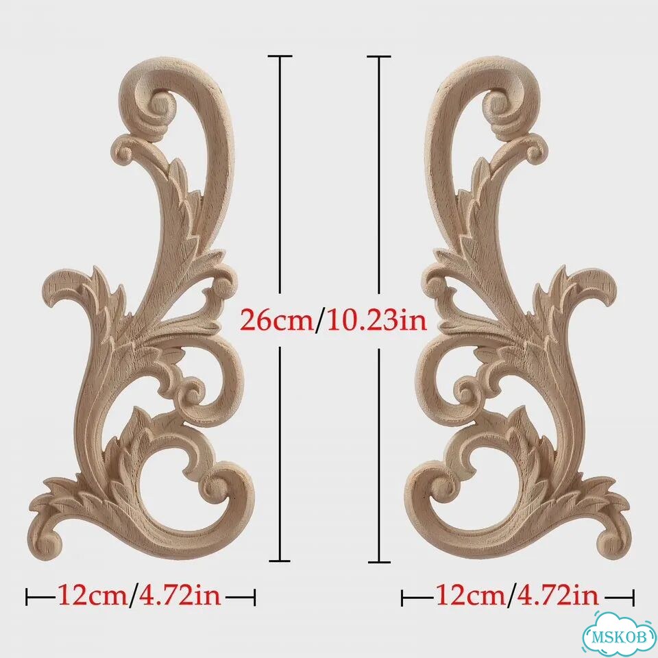 Деревянная резьба 26cmX12cm для мебели фото 1