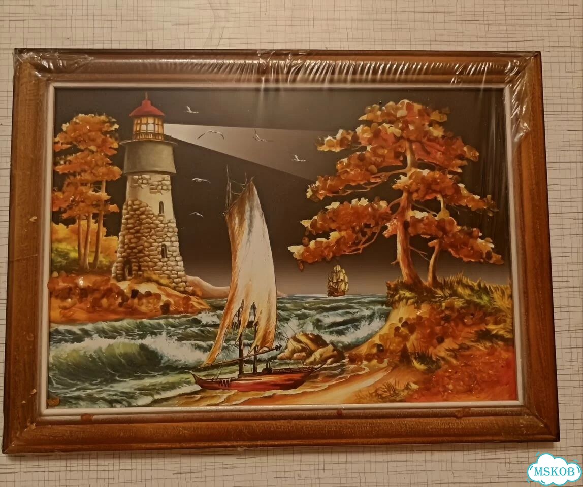 Картина с янтарем фото 1
