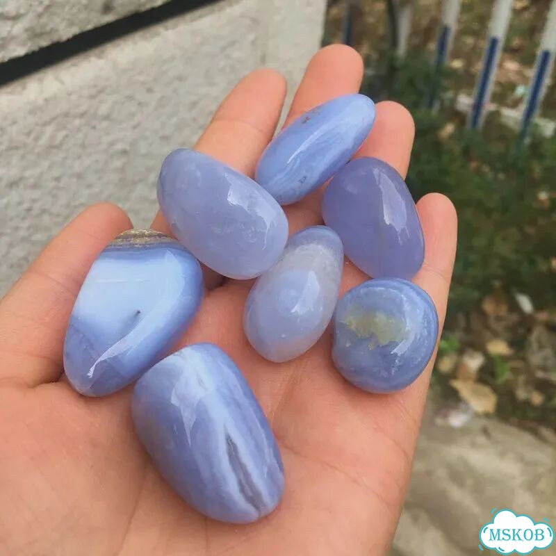 Кристаллы голубой агаты Sisterstone для декора аквариума фото 3