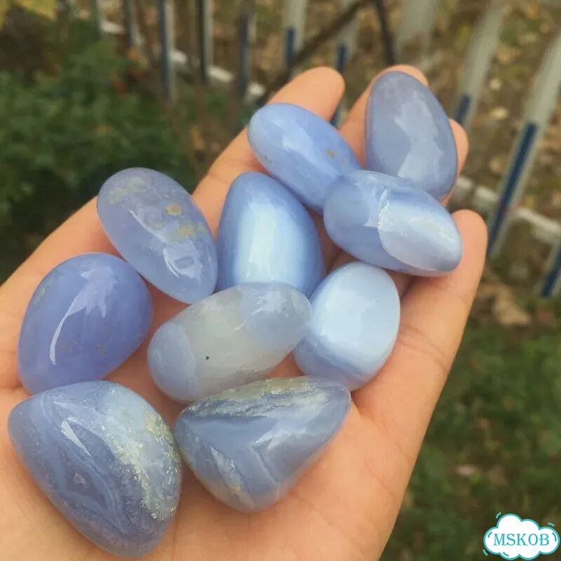 Кристаллы голубой агаты Sisterstone для декора аквариума фото 4