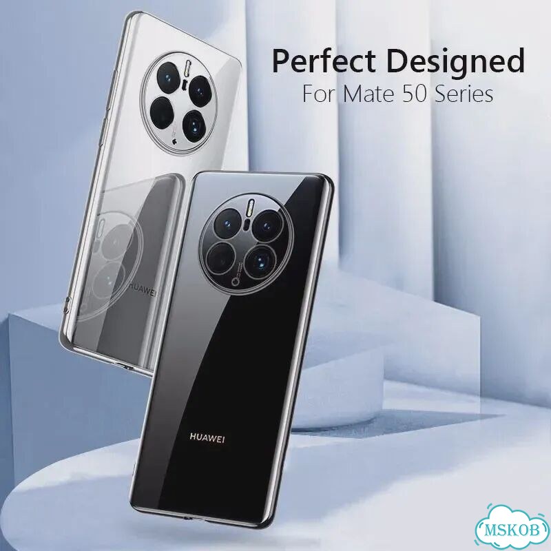 Чехол для Mate 50 Pro, роскошный, с покрытием, мягкий, Зеленый, Plating Green, For Mate 50 фото 3
