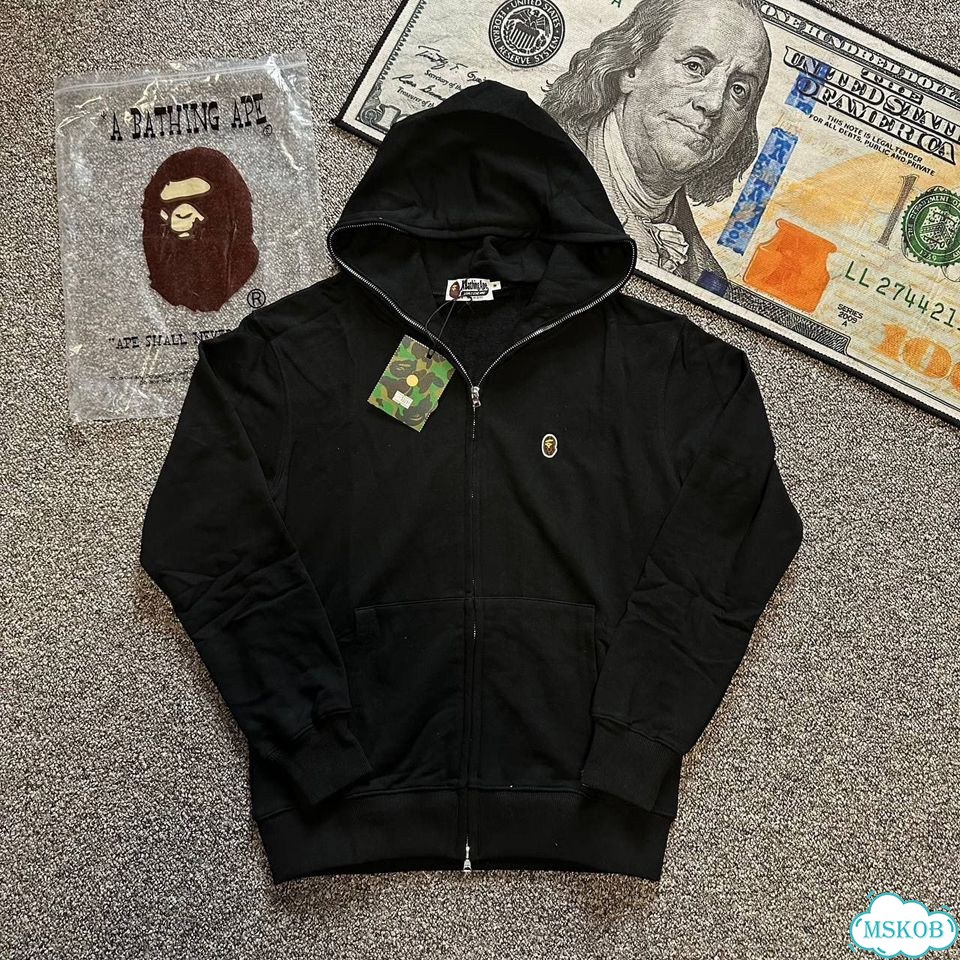 Зип худи Bape one point черное фото 1