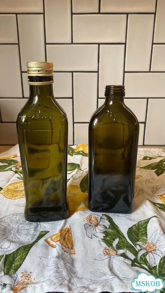 Бутылка из темного стекла для масла фото 1