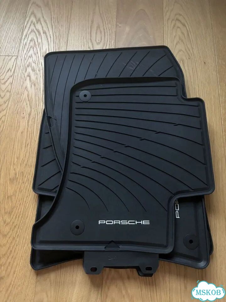 Коврики Porsche cayenne III (резиновые с бортом) фото 1