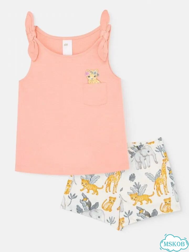 Новый летний комплект H&M для девочки 68 р фото 1