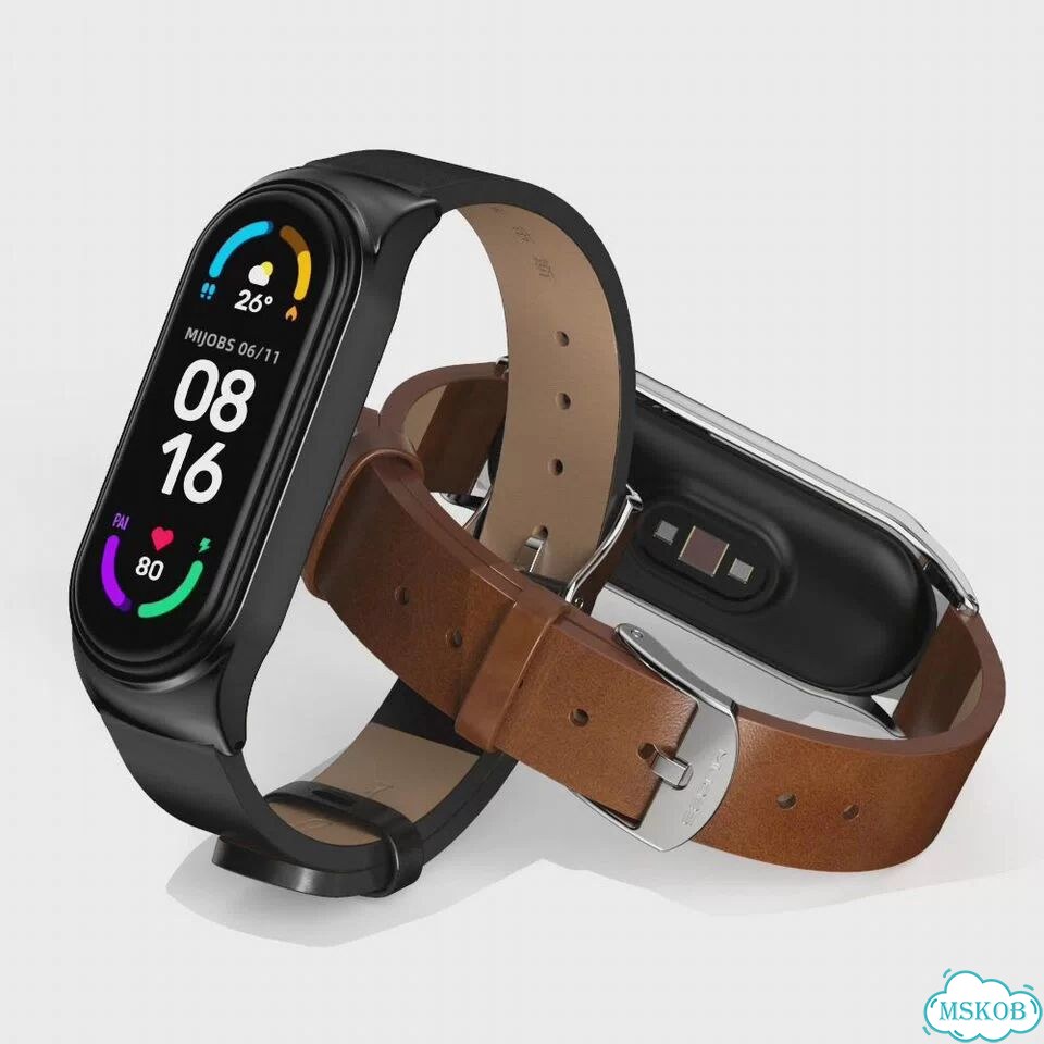 Ремешок для Mi Band 10 9 8 7 6 5 mijobs For Mi Band 8, CS Black Silver фото 4