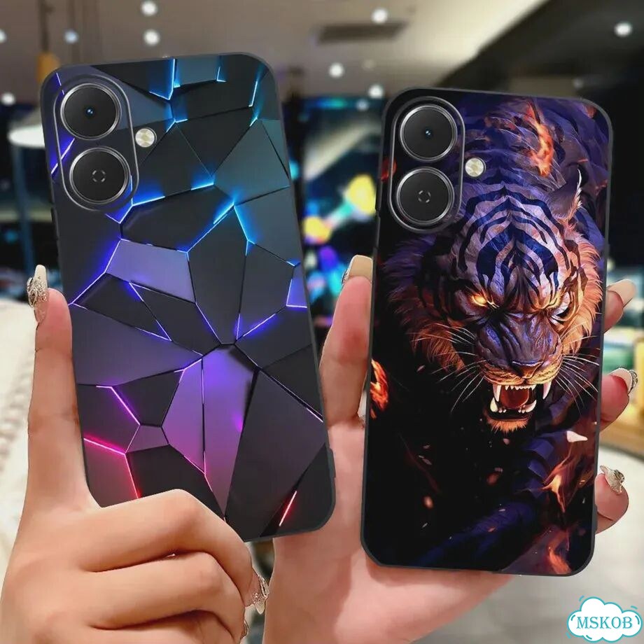 Чехол для Tecno Spark GO 2 GO2 KM4 Dragon Marble Flower Butterfly Koifish, чехол Розовый, TPU-995 фото 6