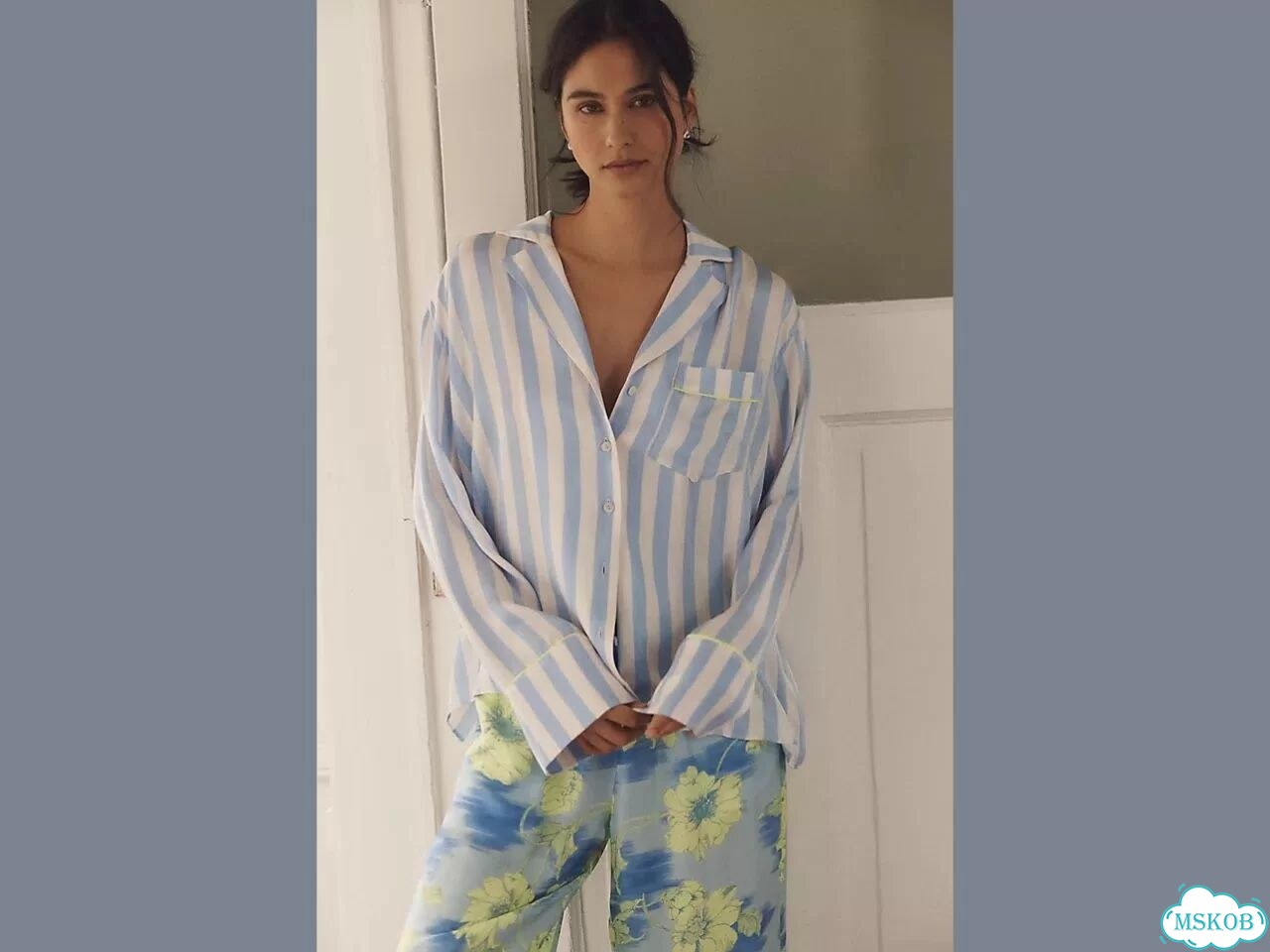 Пижамная рубашка Victoria's Secret, голубая М фото 1