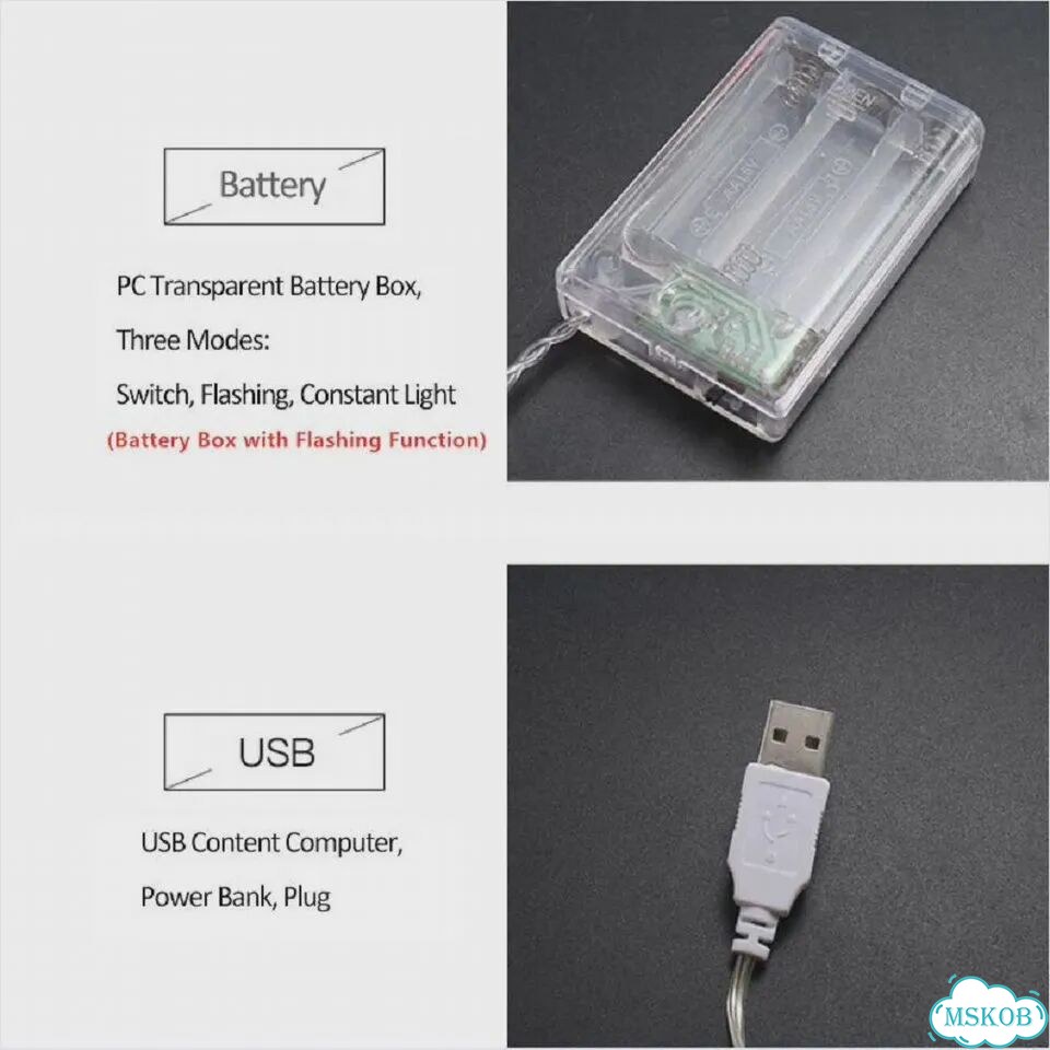 USB гирлянда светодиодная хрустальная, 3м, Warm white фото 7