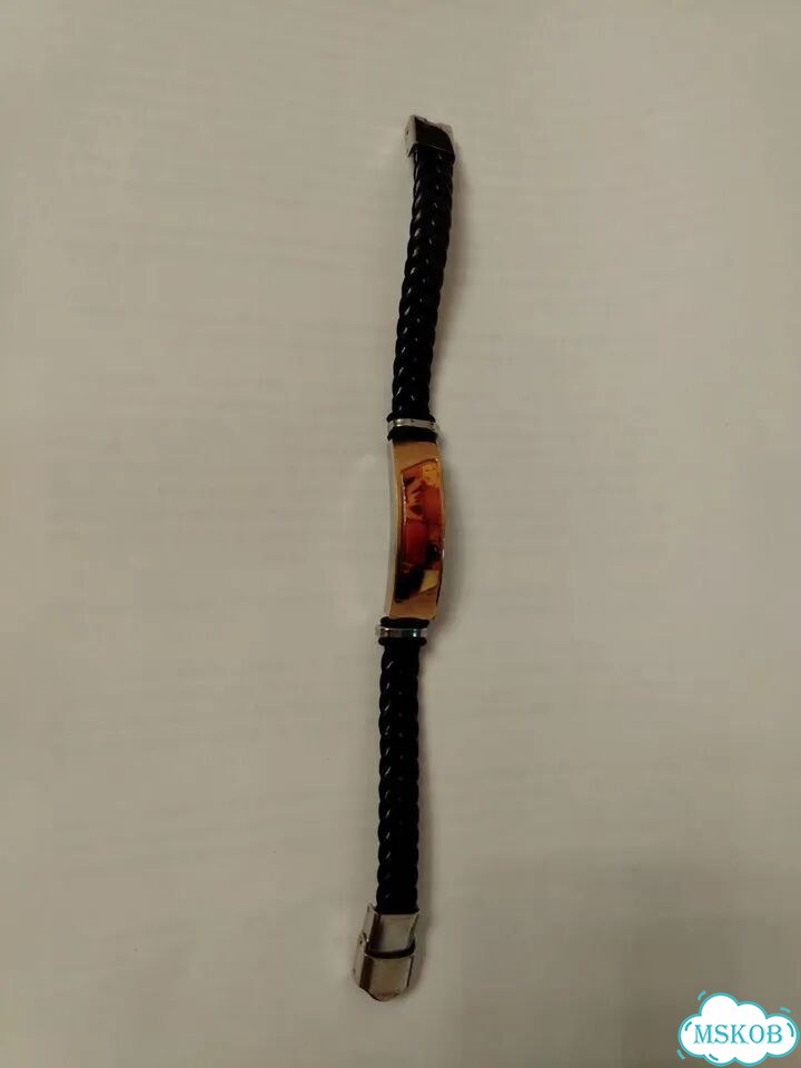 Браслеты кожа, металл, янтарь фото 5