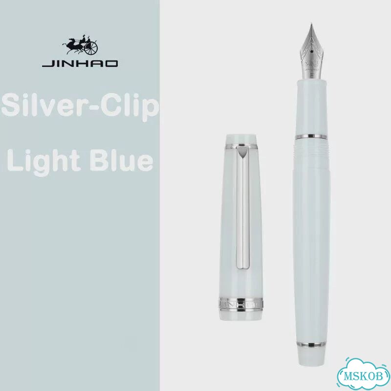 Перьевая ручка Jinhao Silver-Clip Light Blue, перо M фото 1