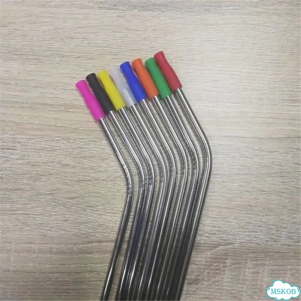 Силиконовые колпачки для трубочек, 8mm-20pcs, цветные фото 3
