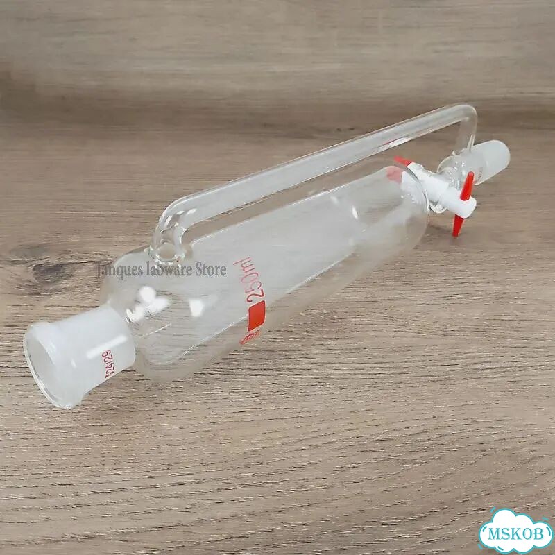 Лабораторная разделительная воронка стеклянная 10-1000 мл 50ml 19x19 фото 5