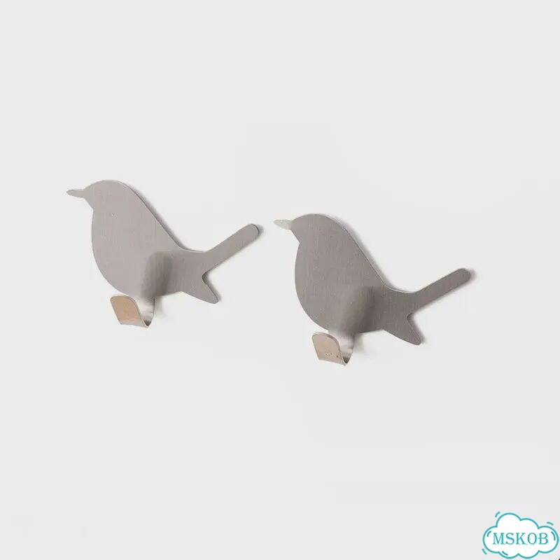 2 шт., самоклеящиеся крючки-кошки и птицы Bird Silver фото 1